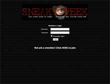 Tablet Screenshot of members.sneakypeek.net